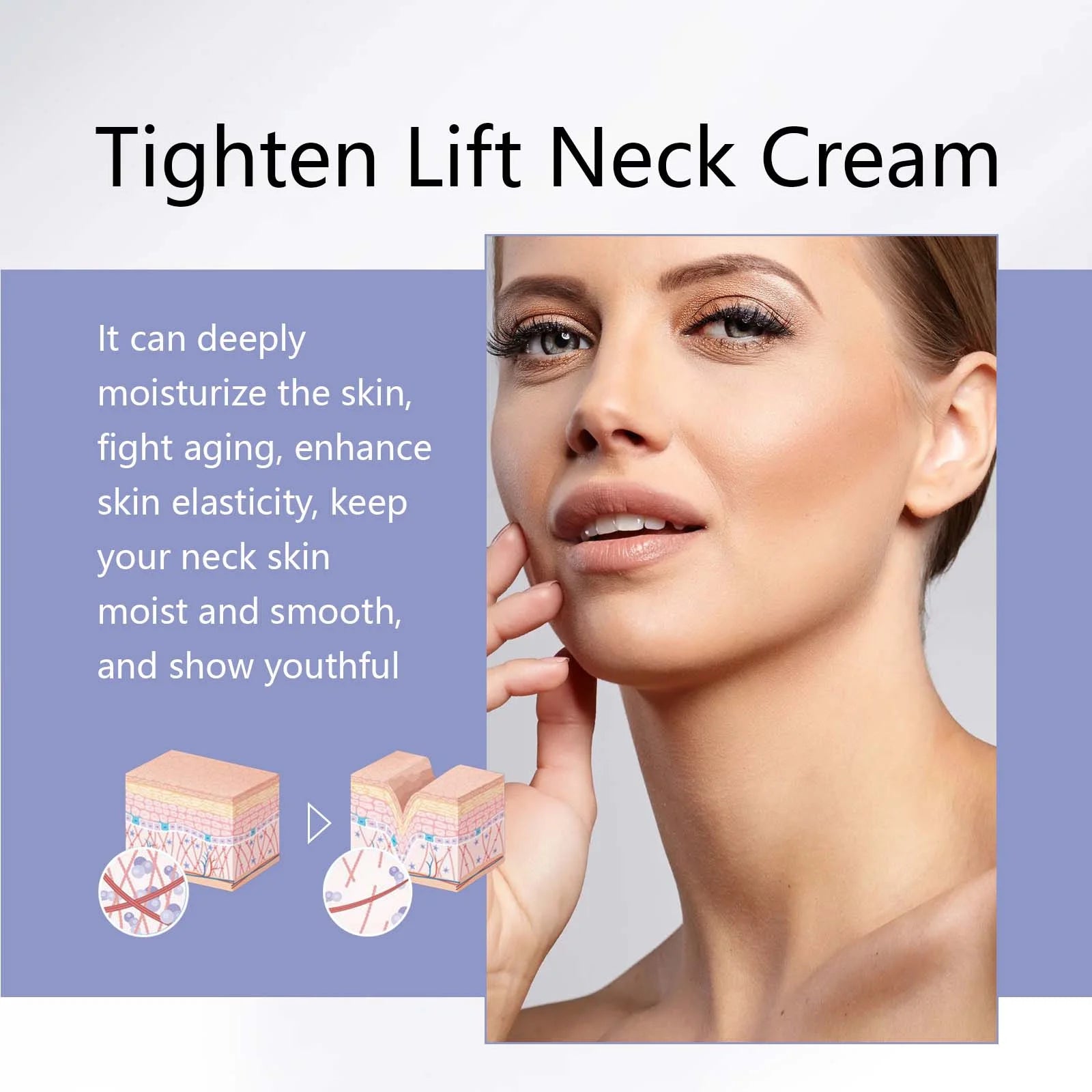 Neck Firming Cream Lifting Sagging Skin, Anti-Aging Neck Cream for and for an Even Skin Tone and Neck, Skin Care Moisturizer Face Cream