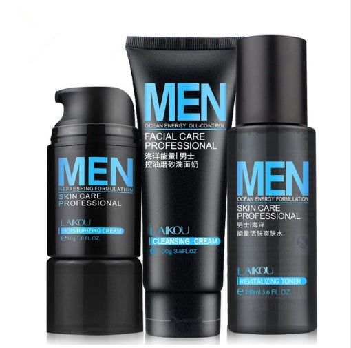 Men's Cosmetic Set Moisturizing Cream Toner  Facial Cleanser