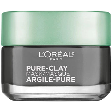 Skincare Pure Clay Face Mask with Charcoal for Dull Skin to Detox & Brighten Skin, Clay Mask, at Home Face Mask, 1.7 Oz.