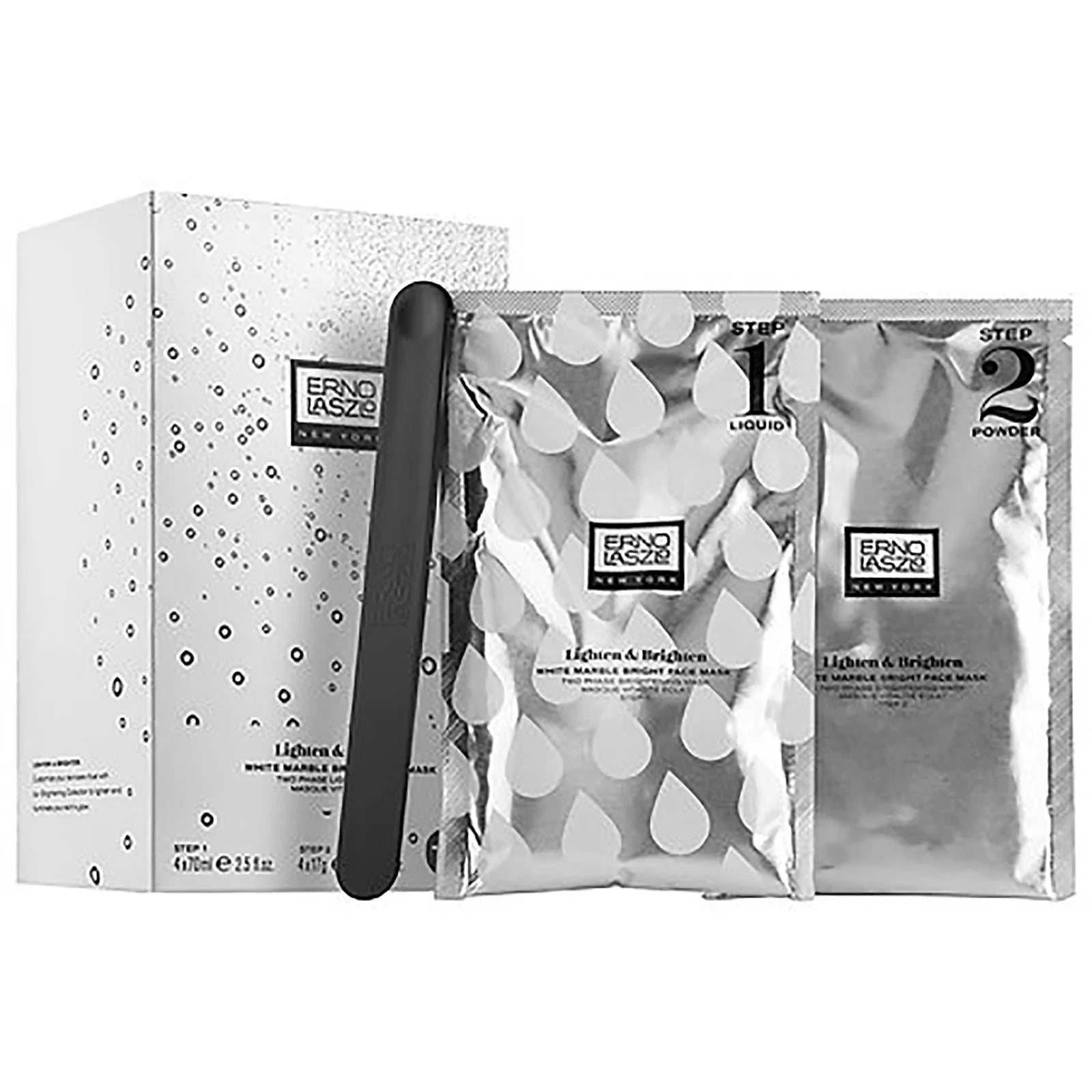 New York White Marble Brighten & Lighten Face Mask 4 Applications