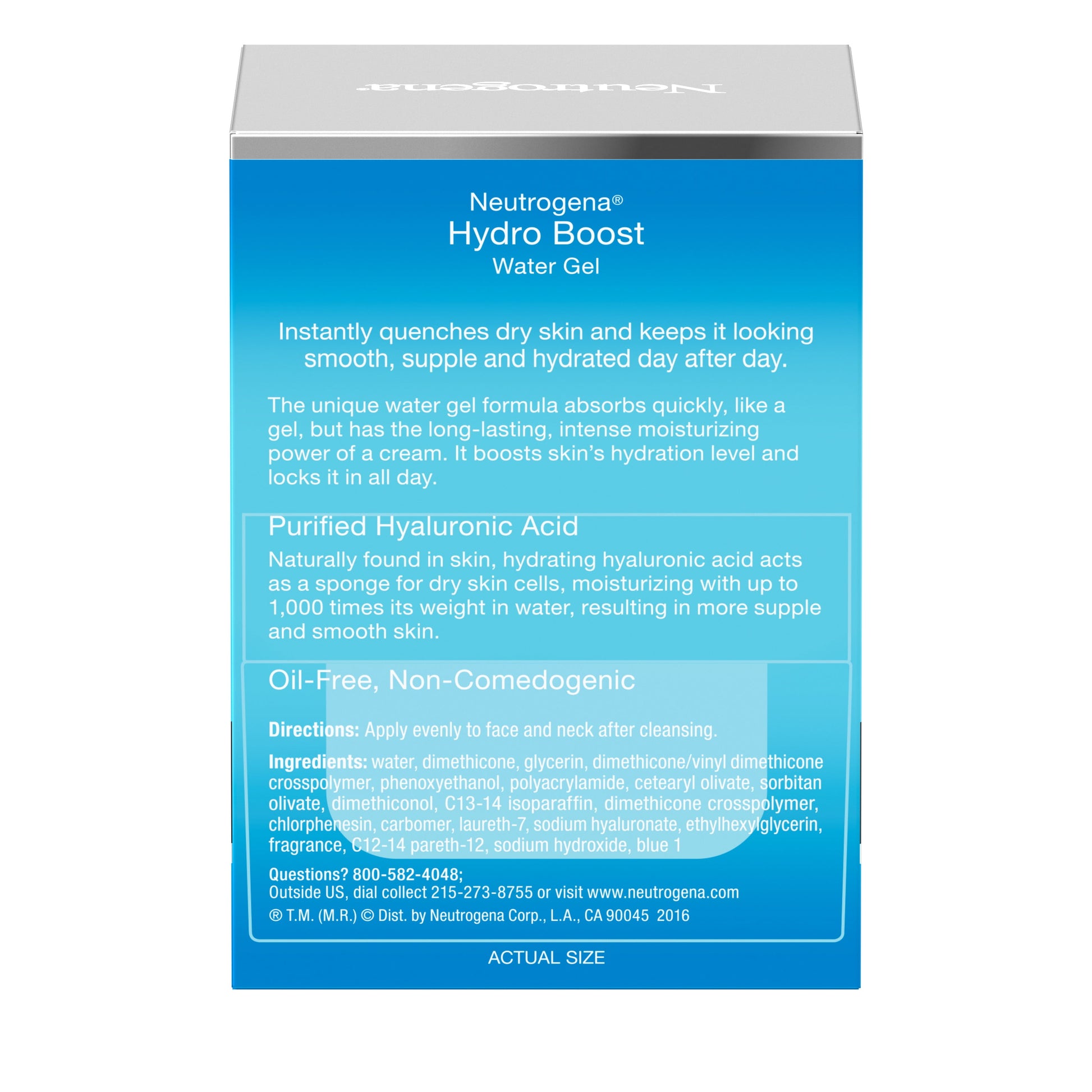 Hydro Boost Hydrating Water Gel Face Moisturizer 1.7 Fl. Oz - 2 Pack