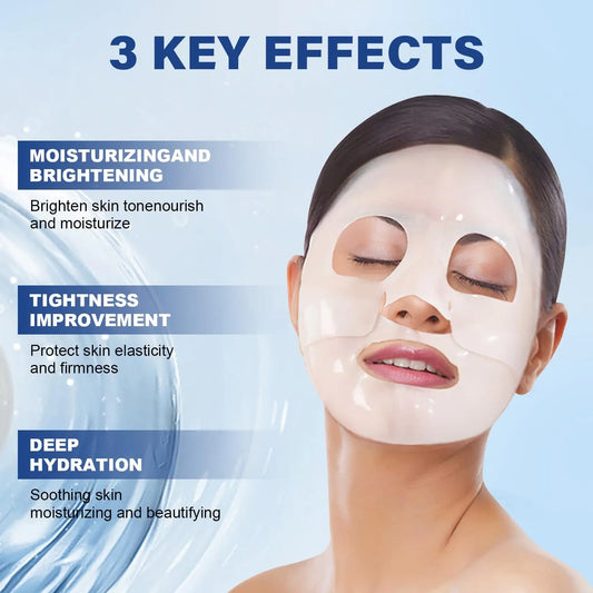 Deep Collagen anti Wrinkle Lifting Mask Collagen Face Mask Overnight, Deep Collagen Mask for Lifting Firming Moisturizing(5Pack)