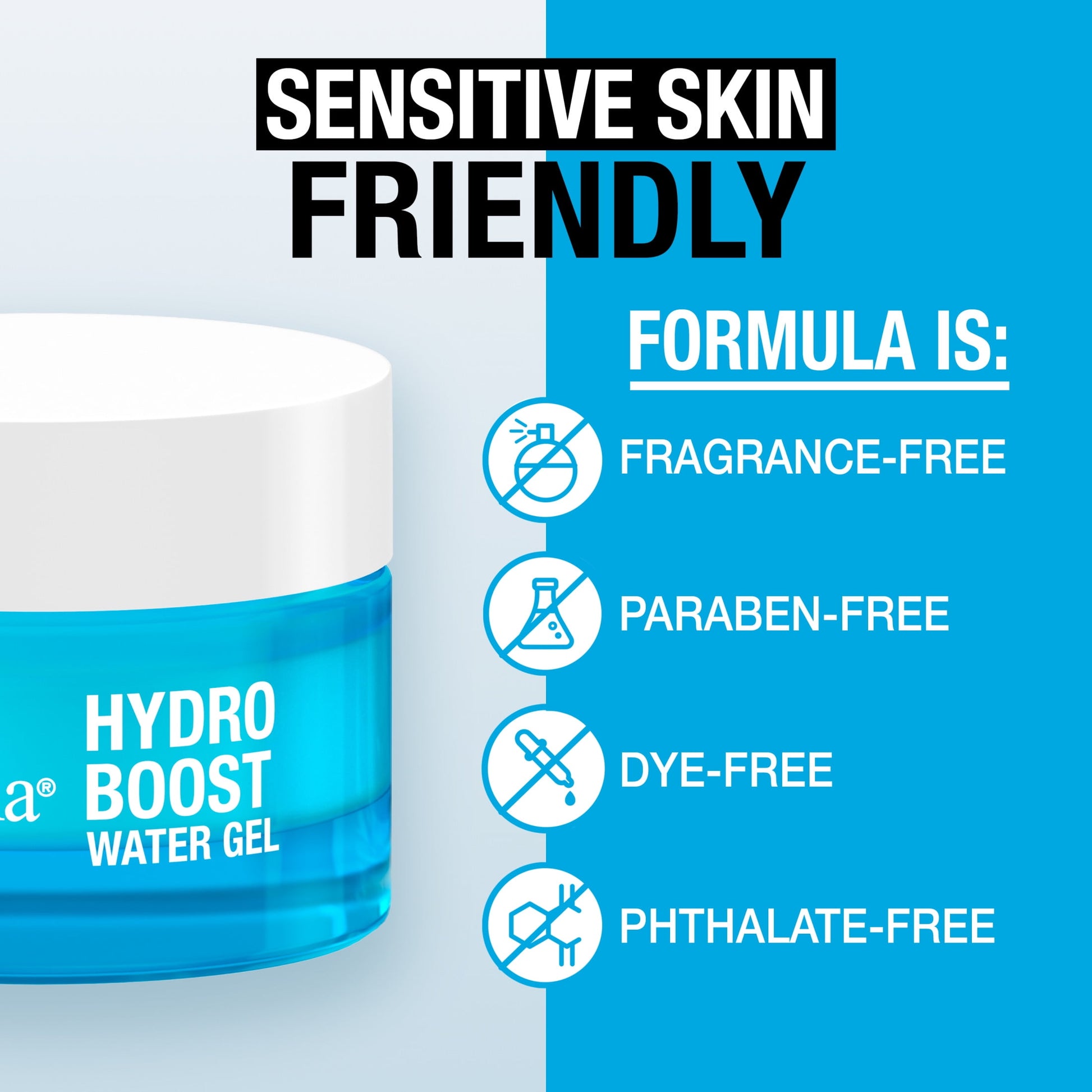 Hydro Boost Water Gel Face Moisturizer with Hyaluronic Acid, Fragrance Free, .5 Oz