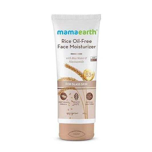 Rice Oil-Free Face Moisturizer for Oily Skin, with Rice Water & Niacinamide for Glass Skin - 80 G