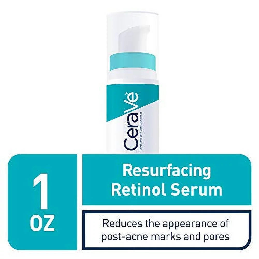 Retinol Serum for Post-Acne Marks and Skin Texture | Pore Refining, Resurfacing, Brightening Facial Serum with Retinol | Fragrance Free & Non-Comedogenic| 1 Oz