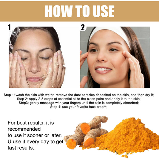 EELHOE Turmeric Dark Spot Correction Face Care Spot Moisturizing And Repairing Skin Tone Serum