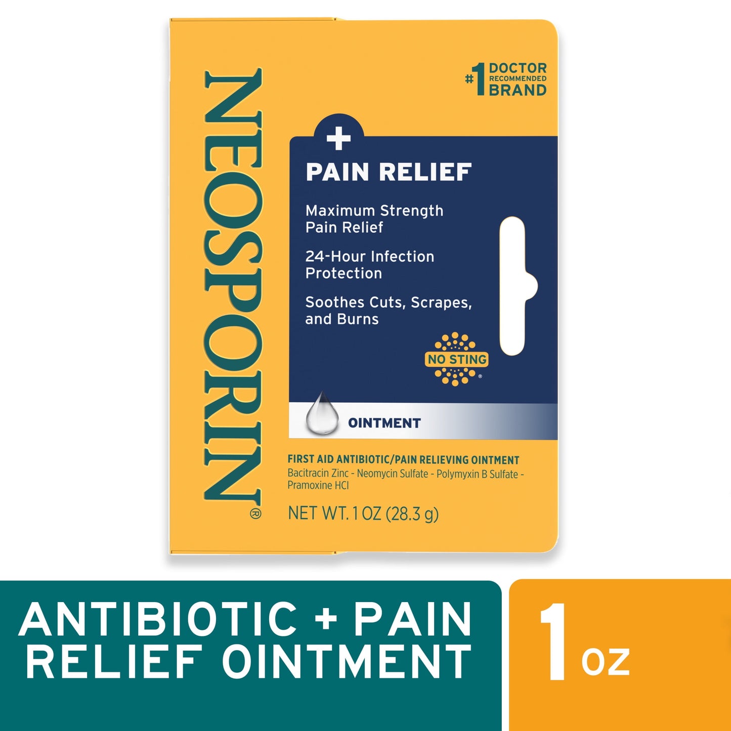 + Pain Relief Dual Action Topical Antibiotic Ointment, 1 Oz