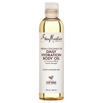 Daily Hydration Body Oil Virgin Coconut Oil for Dry Skin, 8 Oz