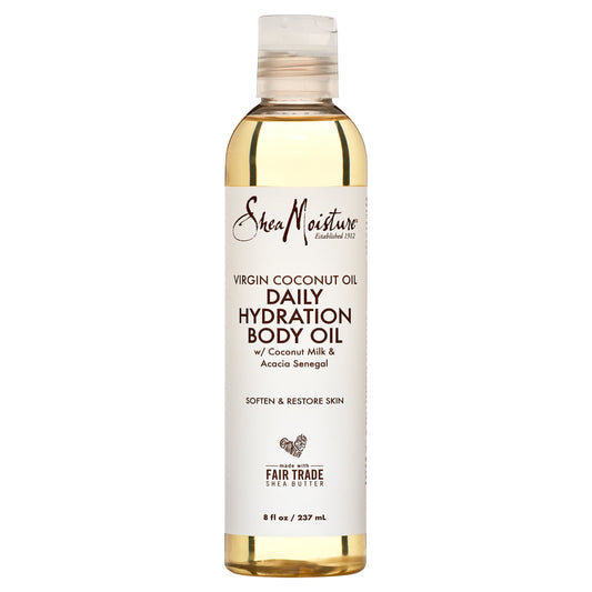 Daily Hydration Body Oil Virgin Coconut Oil for Dry Skin, 8 Oz