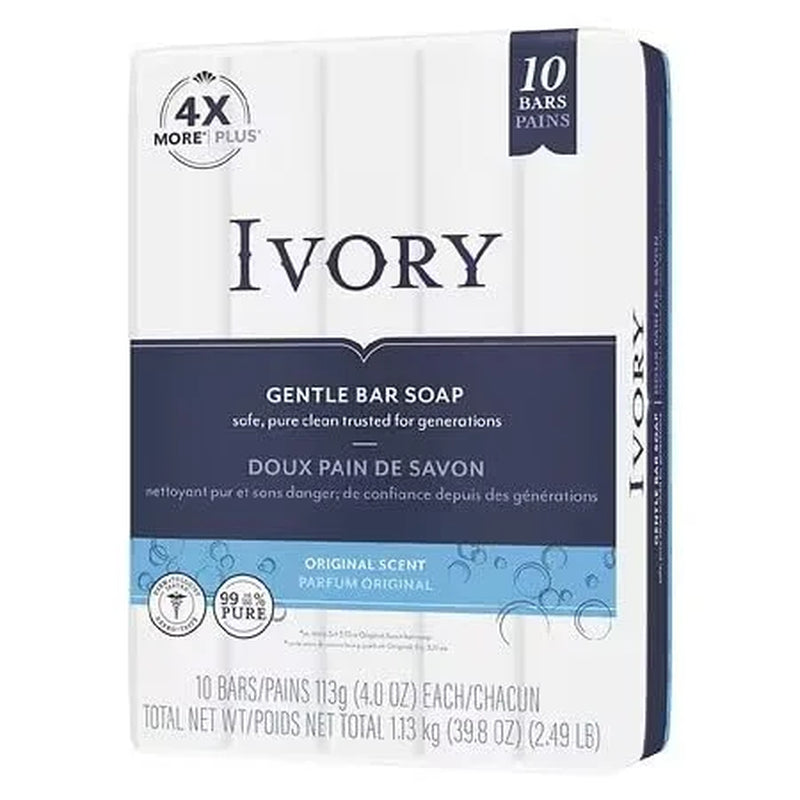 Gentle Bar Soap, Original Scent, 4 Oz, 10 Count