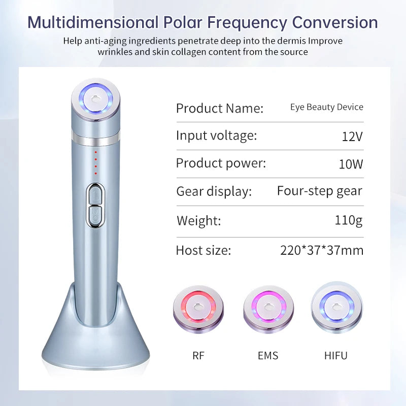 EMS Beauty Massage Machine Anti-Aging Fine Line Beauty Wrinkle Removal Skincare Eye Vibration Massager Facial Beauty Device