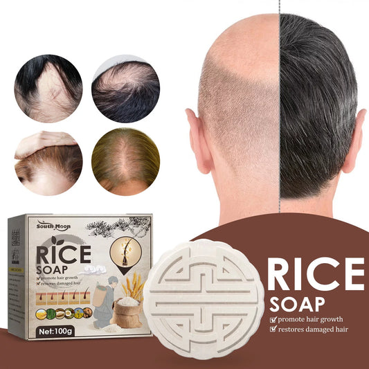 Anti-Hair Loss Rice Shampoo Bar Rice Water Shampoo and Conditioner for Hair Hair Loss Oil Control Shampoo Soap