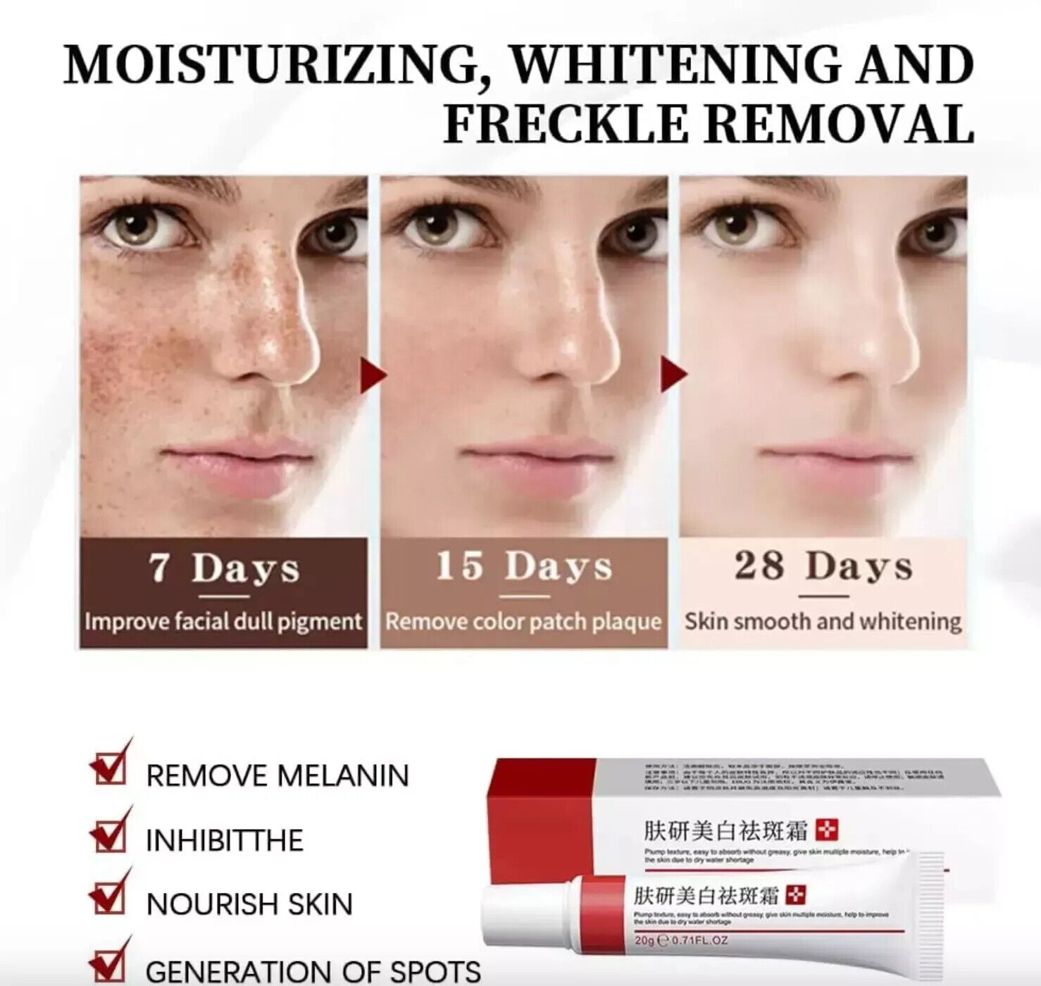 3 Days Dark Skin Permanent Bleaching Cream Whitening Brightening Lightening 2023