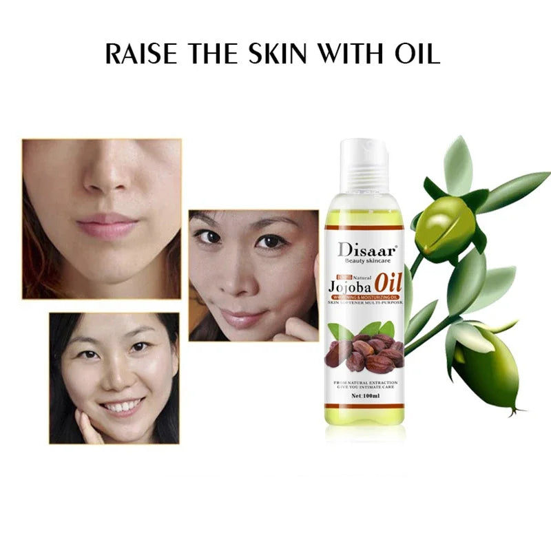 Natural Organic Jojoba Oil anti Aging Firming Skin Face Moisturizing Relaxing Massage Oil Hair Repair Skin Care Body Oil