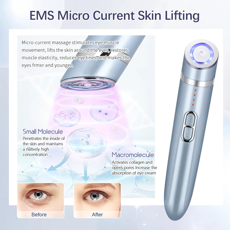 EMS Beauty Massage Machine Anti-Aging Fine Line Beauty Wrinkle Removal Skincare Eye Vibration Massager Facial Beauty Device