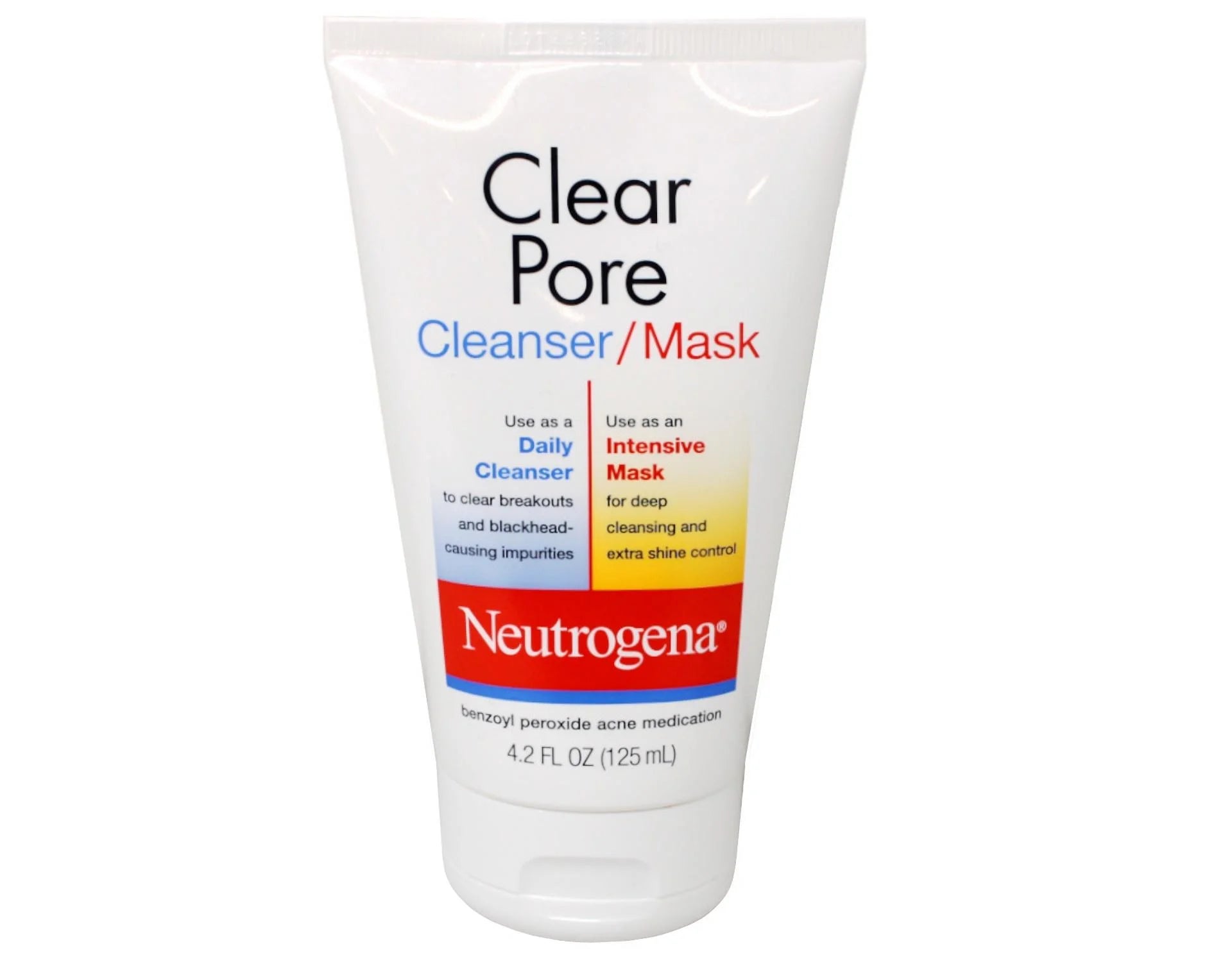 Clear Pore 2 in 1 Facial Cleanser/Face Mask with Kaolin & Bentonite Clay - 4.2 Fl Oz