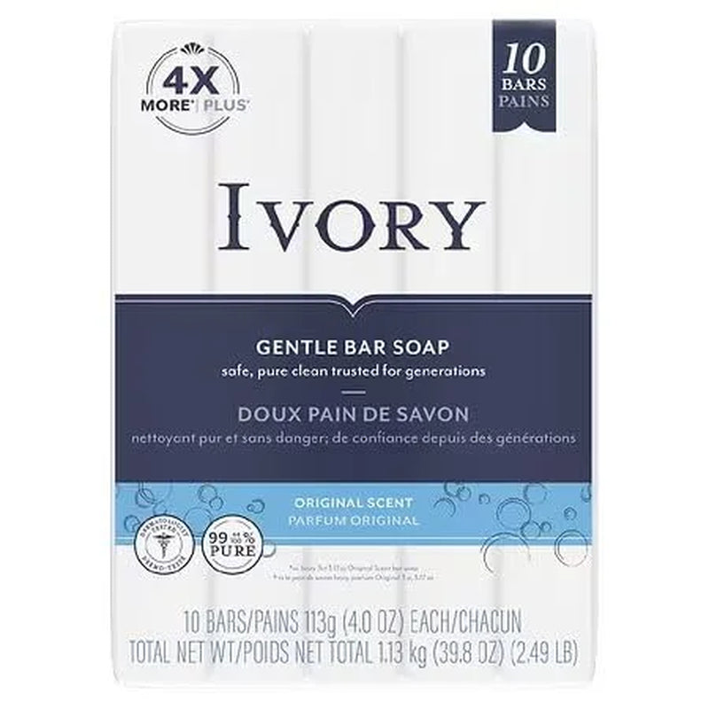 Gentle Bar Soap, Original Scent, 4 Oz, 10 Count