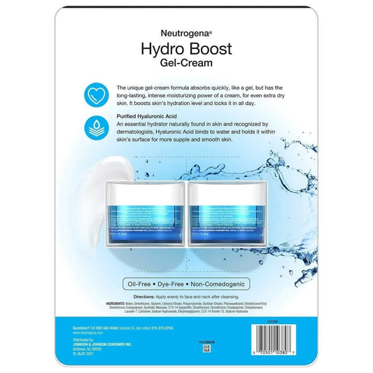 Hydro Boost Gel Cream Moisturizer for Dry Skin - 50 Ml - 2 Pack