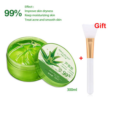 99% Aloe Vera Gel Moisturing Skin Face Cream Shrink Pores Day Cream Skincare Sleeping Mask Korean Skin Care Products 300G